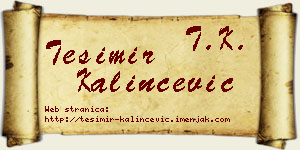 Tešimir Kalinčević vizit kartica